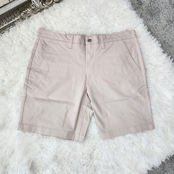 Member's Mark Flat Front Twill Shorts. 9"  inseam. Color Dry Sand. Size 36. New. - Picture 1 of 7